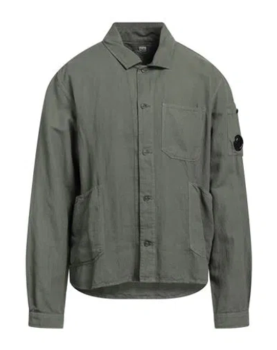 C.p. Company C. P. Company Man Shirt Military Green Size Xl Cotton, Linen In Green