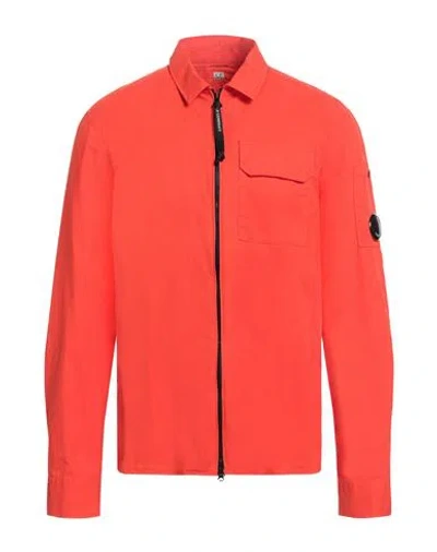 C.p. Company C. P. Company Man Shirt Orange Size 3xl Cotton