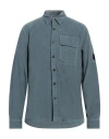 C.p. Company C. P. Company Man Shirt Pastel Blue Size L Cotton, Elastane In Blue