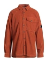 C.p. Company C. P. Company Man Shirt Rust Size Xxl Cotton, Elastane In Red