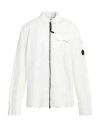 C.p. Company C.p.company Organic Gabardine Full Zip Overshirt In White