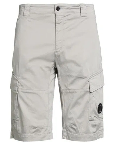 C.p. Company Lens-detail Cargo Shorts In Grey