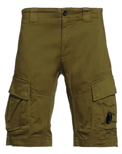 C.P. COMPANY C. P. COMPANY MAN SHORTS & BERMUDA SHORTS MILITARY GREEN SIZE 26 COTTON, ELASTANE