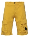 C.p. Company C. P. Company Man Shorts & Bermuda Shorts Mustard Size 28 Cotton, Elastane In Yellow