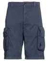 C.p. Company C. P. Company Man Shorts & Bermuda Shorts Navy Size 30 Cotton, Elastane In Blue