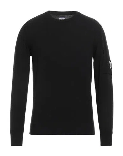 C.p. Company C. P. Company Man Sweater Black Size 44 Virgin Wool, Polyester In Black