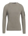 C.p. Company C. P. Company Man Sweater Taupe Size 44 Virgin Wool, Polyester In Grey