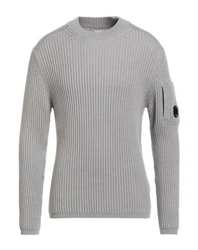 C.p. Company C. P. Company Man Sweater Grey Size L Virgin Wool, Polyester In Gray