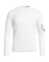 C.p. Company Ribbed Knit Sweater In White
