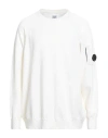 C.p. Company C. P. Company Man Sweater Ivory Size 3xl Virgin Wool, Polyester In White