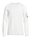 C.p. Company C. P. Company Man Sweater Ivory Size 3xl Wool, Polyamide In White