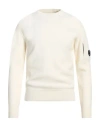 C.p. Company C. P. Company Man Sweater Ivory Size 42 Wool, Polyamide In White