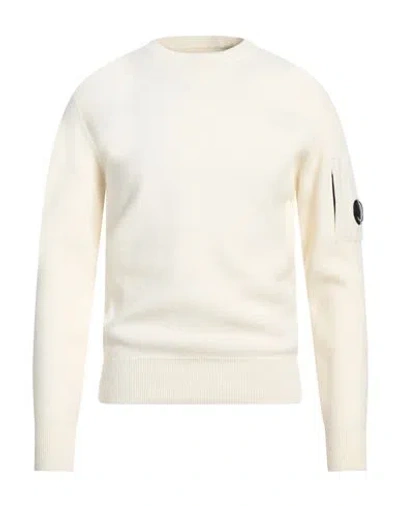 C.p. Company C. P. Company Man Sweater Ivory Size 42 Wool, Polyamide In White