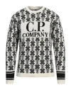 C.p. Company Intarsia-knit Logo Virgin-wool Sweater In White