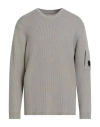 C.p. Company C. P. Company Man Sweater Light Grey Size 3xl Cotton, Polyamide In Gray