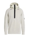 C.p. Company Logo Hooded Sweater In White
