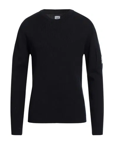 C.p. Company C. P. Company Man Sweater Midnight Blue Size 48 Virgin Wool, Polyester In Blue