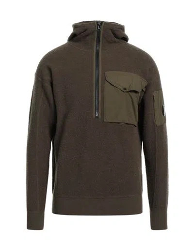 C.p. Company C. P. Company Man Sweater Military Green Size 34 Wool, Polyester In Green