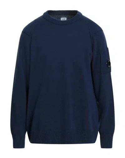 C.p. Company C. P. Company Man Sweater Navy Size Xxl Wool, Polyamide In Blue