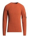 C.p. Company C. P. Company Man Sweater Rust Size 3xl Wool, Polyamide In Orange