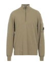 C.p. Company C. P. Company Man Sweater Sage Green Size 44 Virgin Wool, Polyester In Green