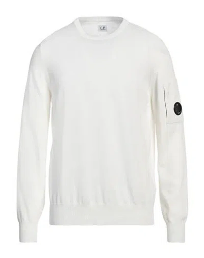C.p. Company C. P. Company Knitwear Crew Neck In Merino Wool Felted In White