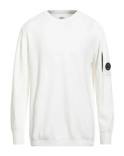C.p. Company C. P. Company Man Sweater White Size 44 Cotton In Weiss
