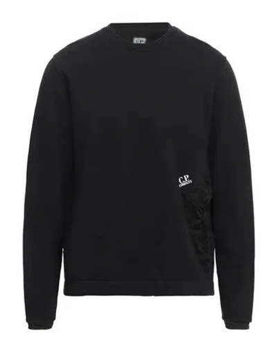 C.p. Company C. P. Company Man Sweatshirt Black Size S Cotton, Elastane In Black