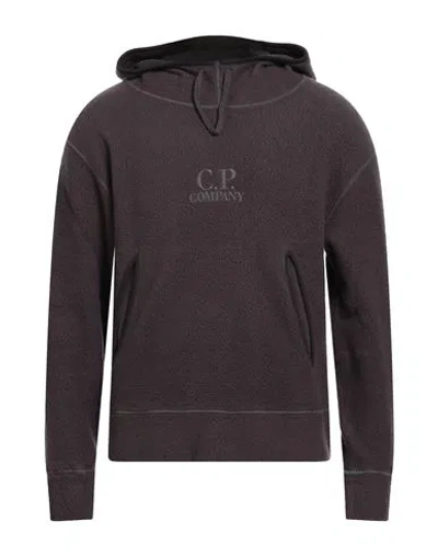 C.P. COMPANY C. P. COMPANY MAN SWEATSHIRT DARK BROWN SIZE 3XL WOOL, POLYAMIDE