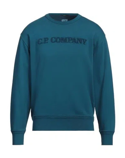 C.p. Company C. P. Company Man Sweatshirt Deep Teal Size Xxl Cotton