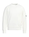 C.p. Company C.p.company Crew Neck Sweatshirt With Pocket Detail In White