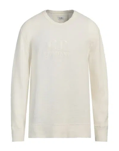 C.p. Company C. P. Company Man Sweatshirt Ivory Size Xl Wool, Polyamide In White