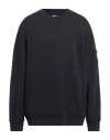 C.p. Company Logo Badge Sweatshirt Black In Blue