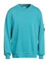 C.p. Company C. P. Company Man Sweatshirt Turquoise Size S Cotton In Blue