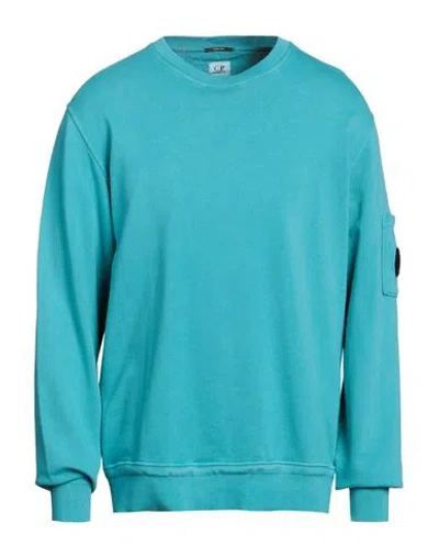 C.p. Company C. P. Company Man Sweatshirt Turquoise Size S Cotton In Blue