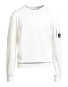 C.p. Company C.p.company Crew Neck Sweatshirt With Pocket Detail In White