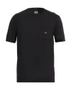 C.p. Company Blue T-shirt With Logo Printed On The Front In Black