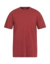 C.p. Company C. P. Company Man T-shirt Brick Red Size 3xl Cotton