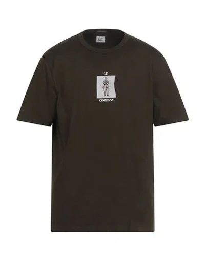 C.p. Company C. P. Company Man T-shirt Dark Green Size Xxl Cotton