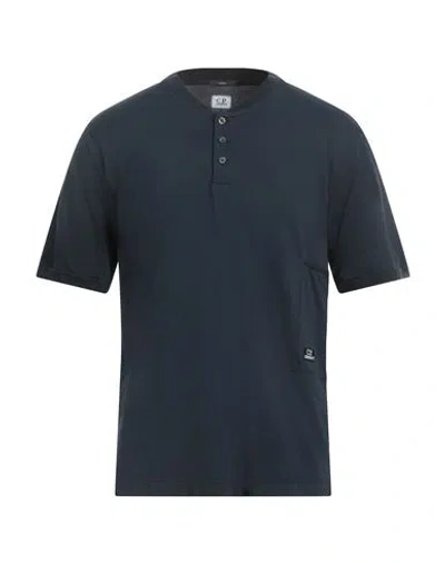 C.p. Company C. P. Company Man T-shirt Midnight Blue Size Xl Cotton, Polyamide In Blue