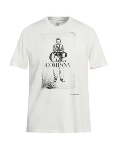 C.p. Company C. P. Company Man T-shirt Off White Size Xxl Cotton