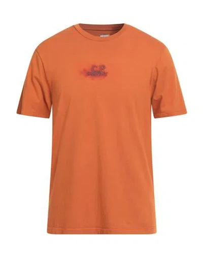 C.p. Company C. P. Company Man T-shirt Rust Size 3xl Cotton In Orange