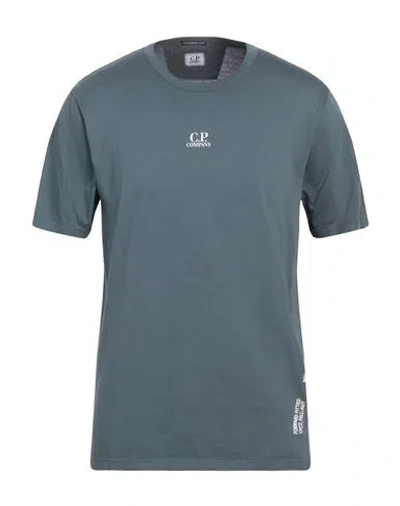 C.p. Company C. P. Company Man T-shirt Slate Blue Size 3xl Cotton