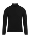 C.p. Company C.p.company Virgin Wool Turtleneck Sweater In Black