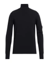 C.p. Company C. P. Company Man Turtleneck Dark Green Size 46 Polyester, Wool, Polyamide In Blue