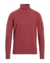 C.p. Company C. P. Company Man Turtleneck Rust Size 40 Wool, Polyamide In Red