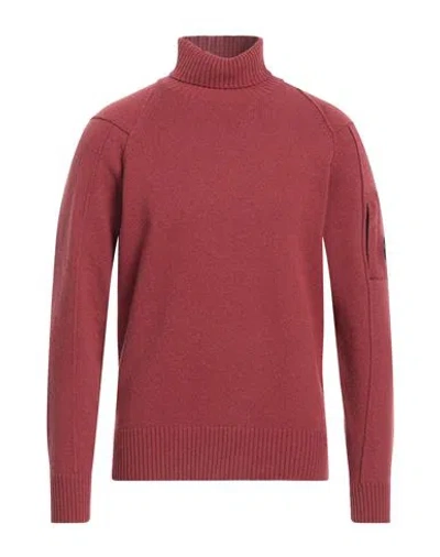 C.p. Company C. P. Company Man Turtleneck Rust Size 42 Wool, Polyamide In Red