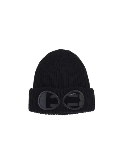 C.p. Company C. P. Company Men's 100% Wool Cap With Signature Garment-dyed Finish In Black