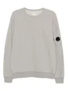 C.p. Company Cotton Sweatshirt With Crew Neck And Patches In Gray