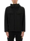 C.p. Company C.p.company Shell R Double Pocket Goggle Jacket In Black